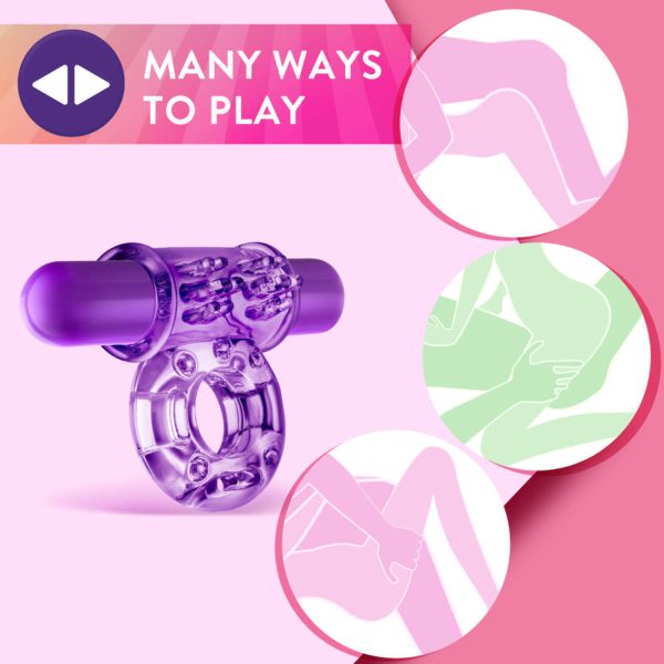 Play With Me – Couples Play – Vibrating Cock Ring – Purple - Image 6