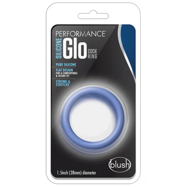 Performance – Silicone Glo Cock Ring – Blue Glow