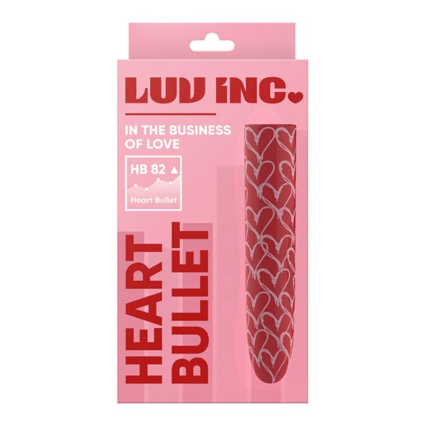 Luv Inc Heart Bullet Vibrator Red