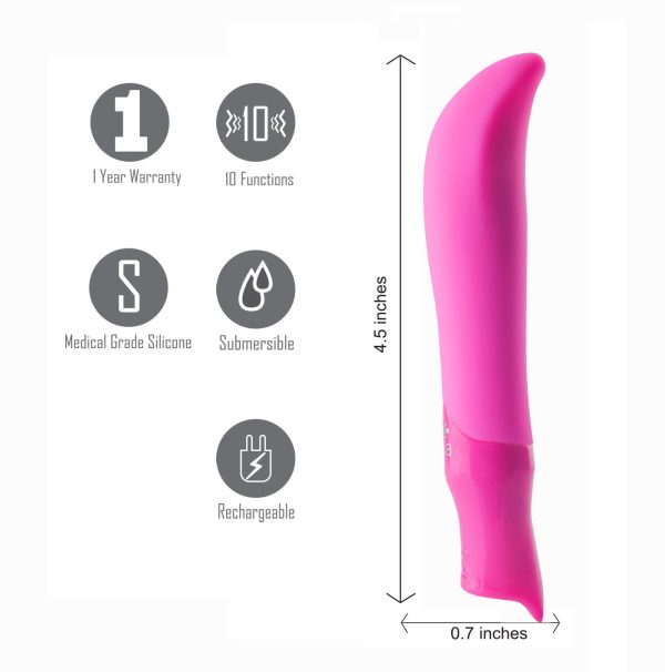 MADDIE 10-Function G-Spot Bullet Vibrator – NEON PINK - Image 4