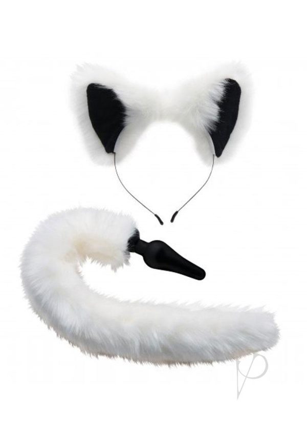 White Fox Tail and Ears Set - Image 2